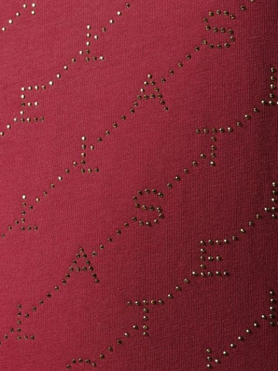 Shop Stella Mccartney Embellished Monogram T-shirt In Red