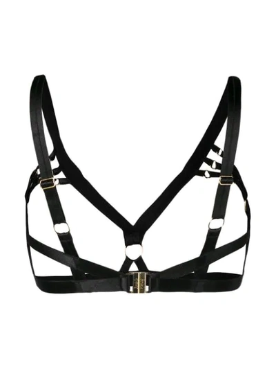 Bordelle Satin Open Bra In Black