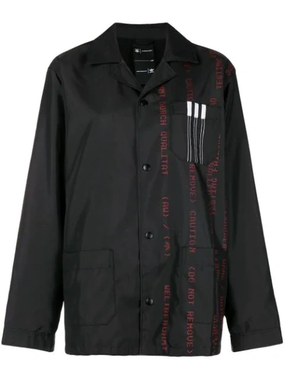 Shop Adidas Originals By Alexander Wang Printed Canvas Jacket In Black