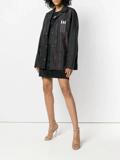 Shop Adidas Originals By Alexander Wang Printed Canvas Jacket In Black