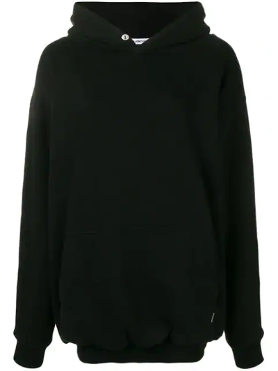 Shop Balenciaga Double Layer Hoodie In Black