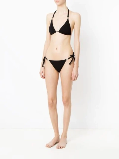 Shop Amir Slama Buckle Bikini Set In Black