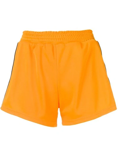 Shop Chiara Ferragni Flirting Side Stripe Shorts In Arancio Orange