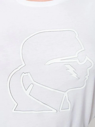 Shop Karl Lagerfeld Ikonik Lightning Bolt T-shirt In White