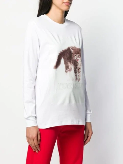 Shop Msgm Sweatshirt Mit Print In White