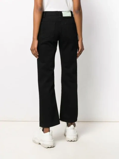 Shop Off-white Scarf Detail Flared Jeans In Black