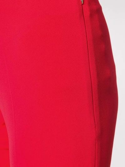 Shop Antonio Berardi Mid-rise Slim Trousers In Red