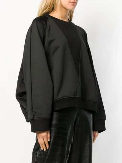 Shop Givenchy Bat Sleeves Sweatshirt In Black
