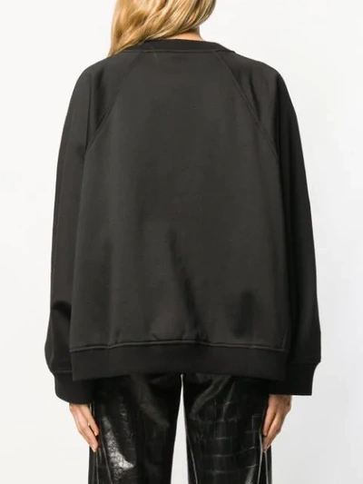 Shop Givenchy Bat Sleeves Sweatshirt In Black