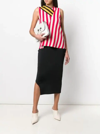 Shop Victoria Beckham Asymmetric Pencil Skirt In Black