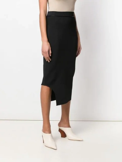 Shop Victoria Beckham Asymmetric Pencil Skirt In Black