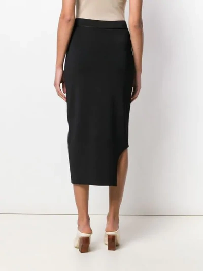 Shop Victoria Beckham Asymmetric Pencil Skirt In Black