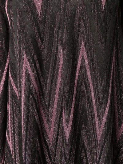 Shop M Missoni Zig-zag Lurex Knit Dress In Pink