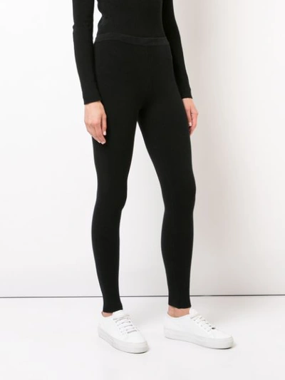 Shop Alexandra Golovanoff Stretch Knit Leggings - Black