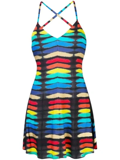 Shop Alice And Olivia Tayla Mini Dress In Multicolour