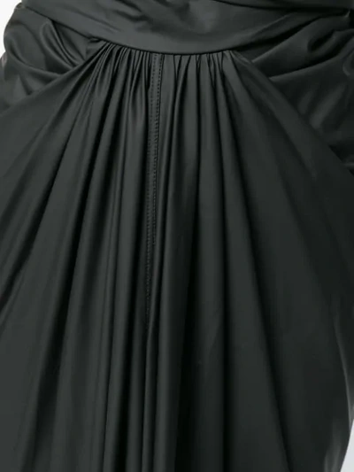 Shop Rick Owens Draped Midi Skirt In Black