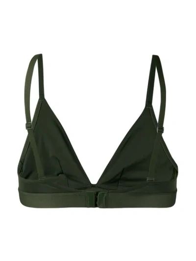 CALVIN KLEIN LOGO TRIM BRA - 绿色