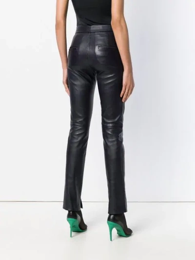 Shop Helmut Lang High Waist Skinny Trousers In Black
