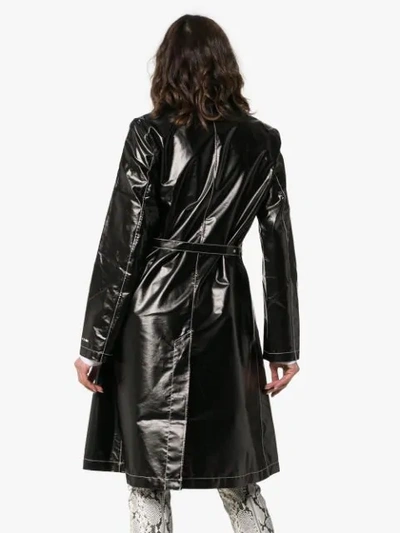 Shop Alyx Williams Belted Vinyl Trench Coat In Black