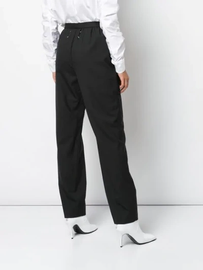 Shop Maison Margiela Straight-leg Tailored Trousers In Black