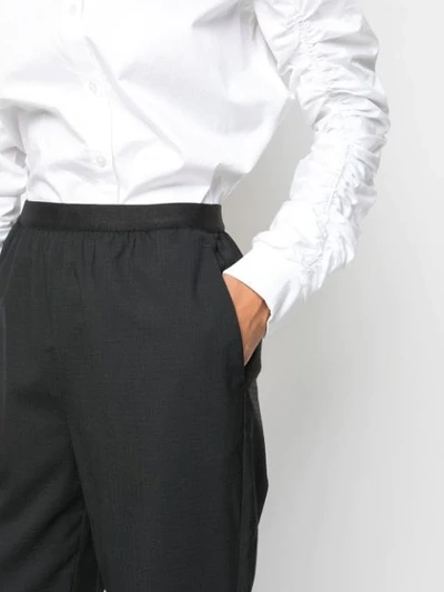 Shop Maison Margiela Straight-leg Tailored Trousers In Black