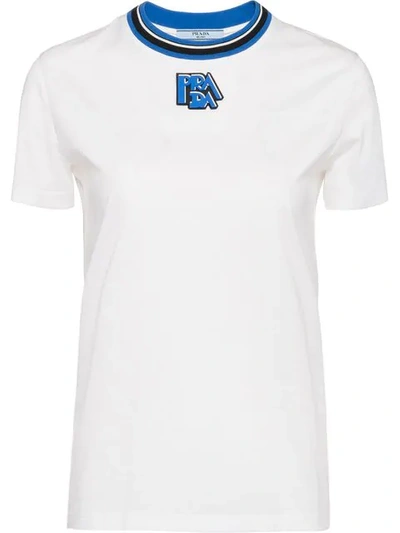 Shop Prada Logo T-shirt In White