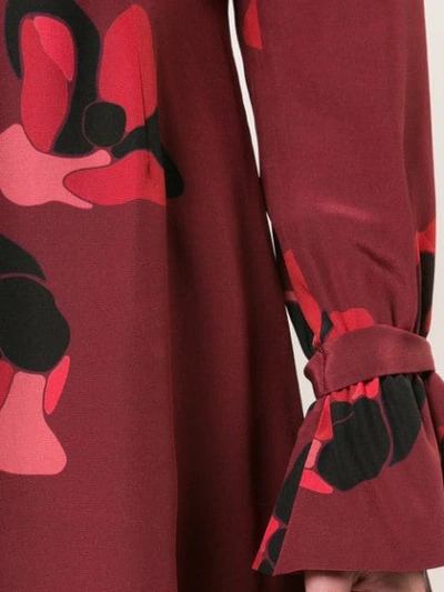 AKRIS PUNTO FLORAL PATTERNED DRESS - 红色