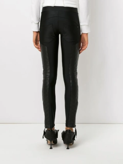 Shop Andrea Bogosian Panelled Leggings In Black