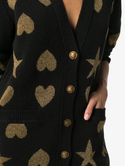 Shop Gucci Hearts And Stars Wool In Black