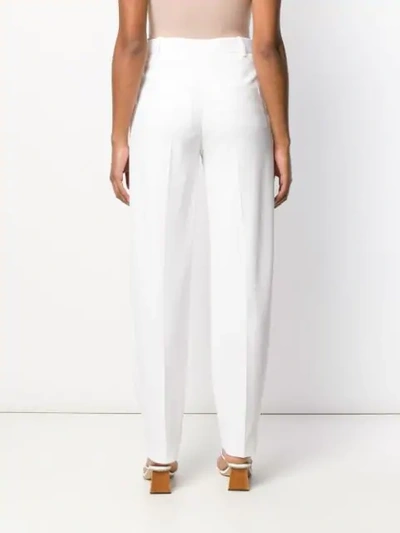 Shop Joseph Tailored High Rise Trousers In White