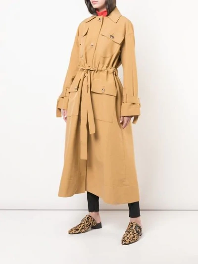 Shop Rejina Pyo Ava Trench Coat In Cotton Camel