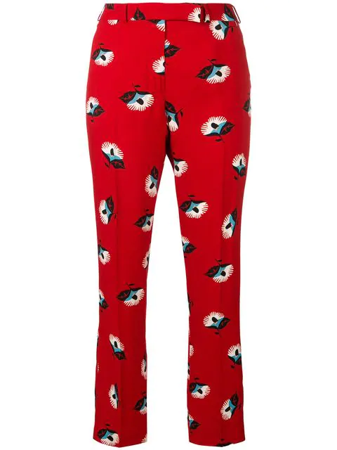 floral tapered trousers