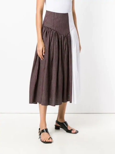 two-tone gathered skirt