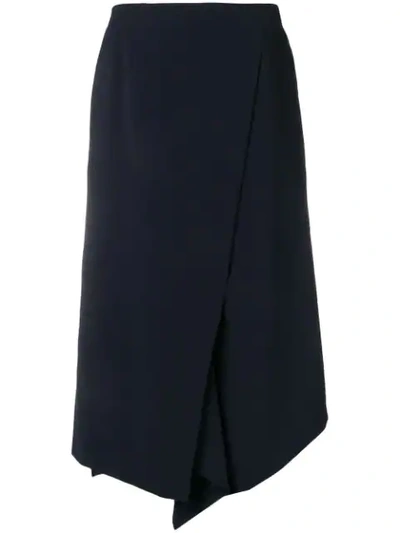 Shop Enföld Asymmetric Wrap Midi Skirt - Blue
