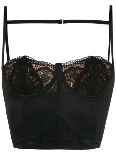 Shop À La Garçonne Lace Bra In Preto