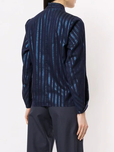 Shop Zero + Maria Cornejo Wrap Front Blouse In Blue