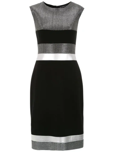 Shop Gloria Coelho Panelled Dress - Black