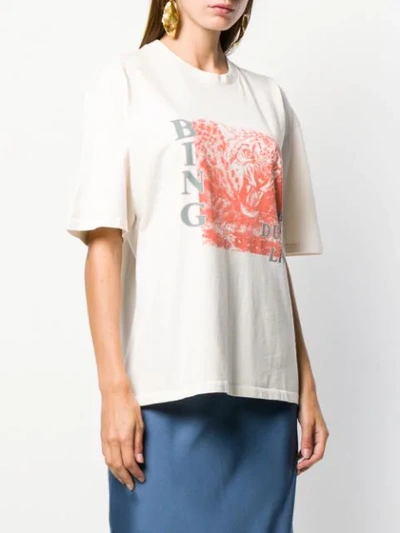 Shop Anine Bing Georgie T-shirt In White