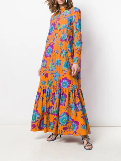 LA DOUBLEJ MAXI SHIRT DRESS - 橘色