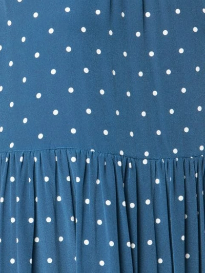 Shop Asceno Polka Dot Dress In Oasis Blue Polka Cw30