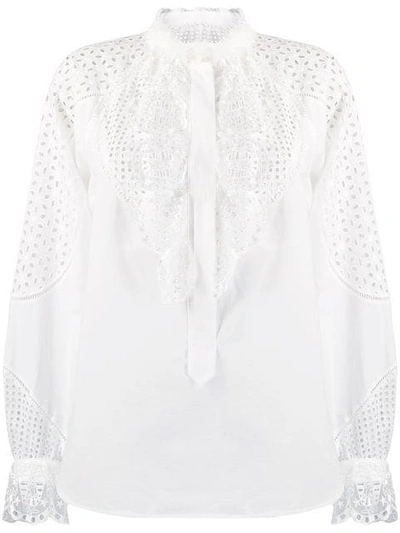 Shop Tsumori Chisato Ruffled Blouse In White