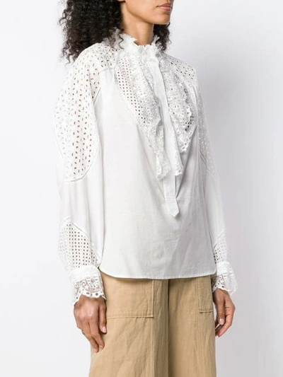 Shop Tsumori Chisato Ruffled Blouse In White