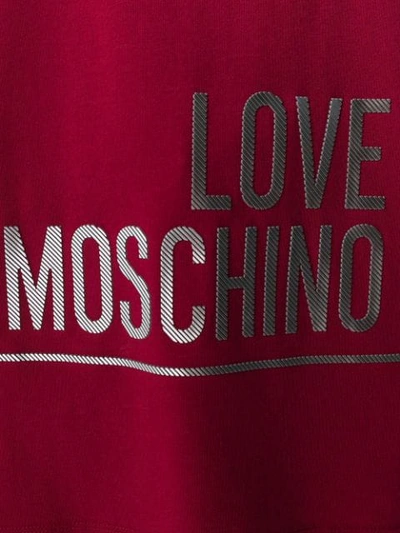 Shop Love Moschino Logo Print T In Red