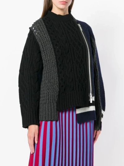 zipped knit coat