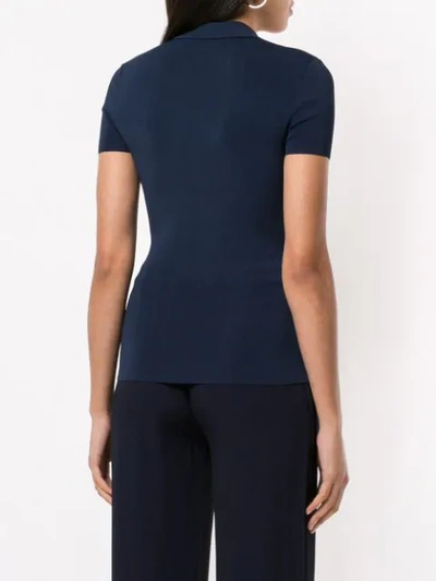 Shop Dion Lee Density Polo Shirt In Blue