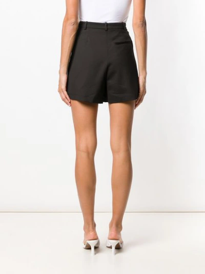 Shop Pinko Satin Side Stripe Mini Skirt In Black