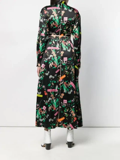 Shop Pinko Rosalinda Floral Maxi Dress In Zs3 Mult Nero Verde