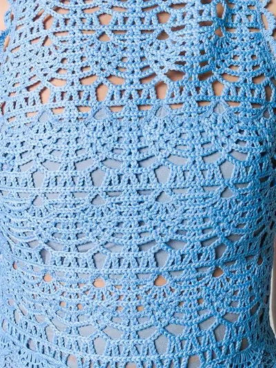 Shop Jonathan Simkhai Crochet Lace Handkerchief Dress - Blue