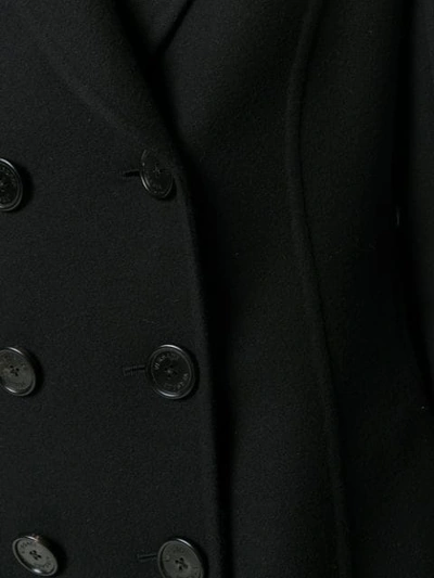 Shop Versace Double Breasted Coat - Black