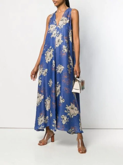 Shop Antonelli Floral Print Dress - Blue